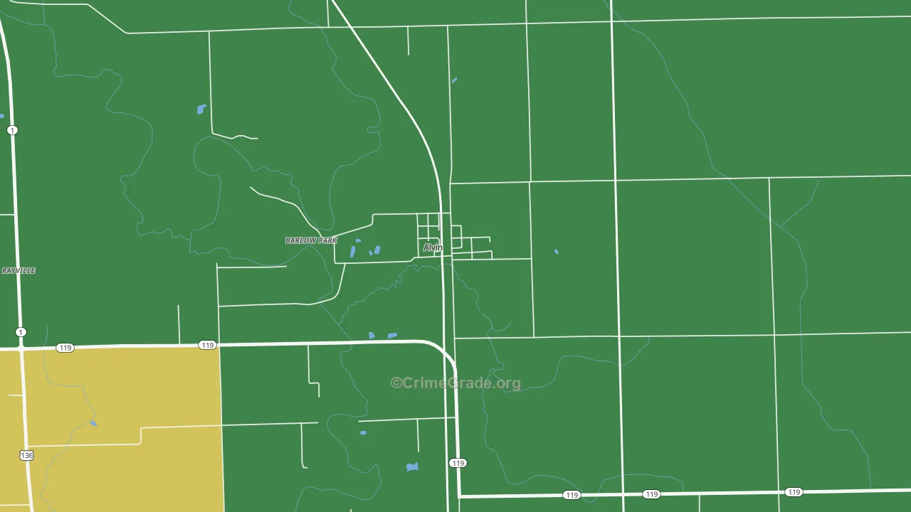 Alvan, IL Map of Murder Rates