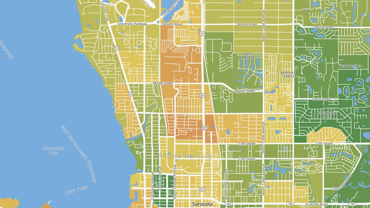 Amaryllis Park, Sarasota, FL Map of Murder Rates