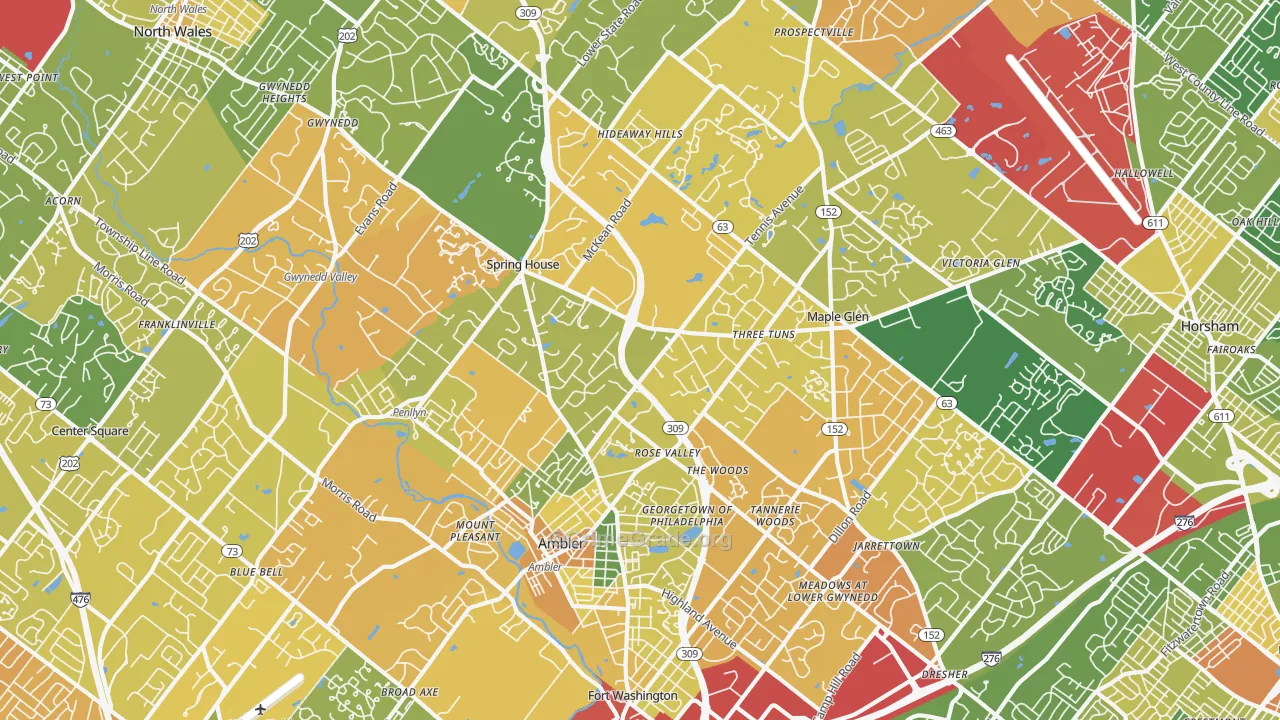 Ambler, PA Map of Murder Rates