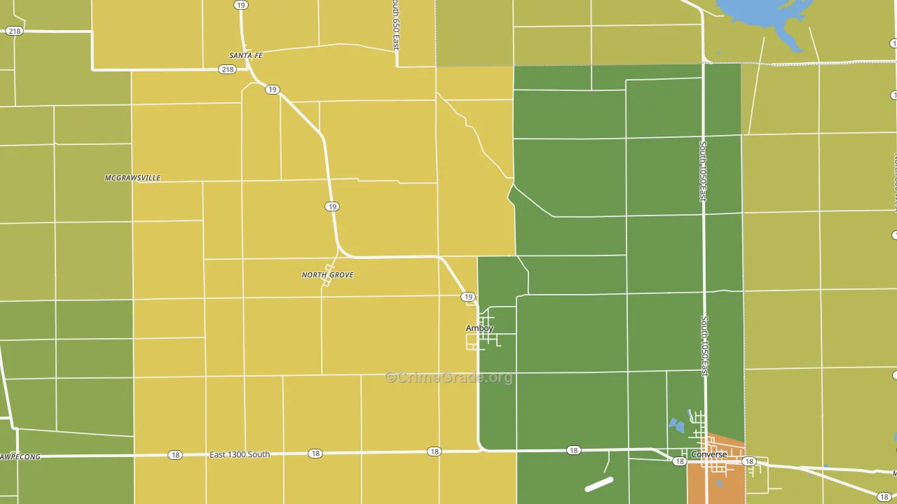 Amboy, IN Map of Murder Rates
