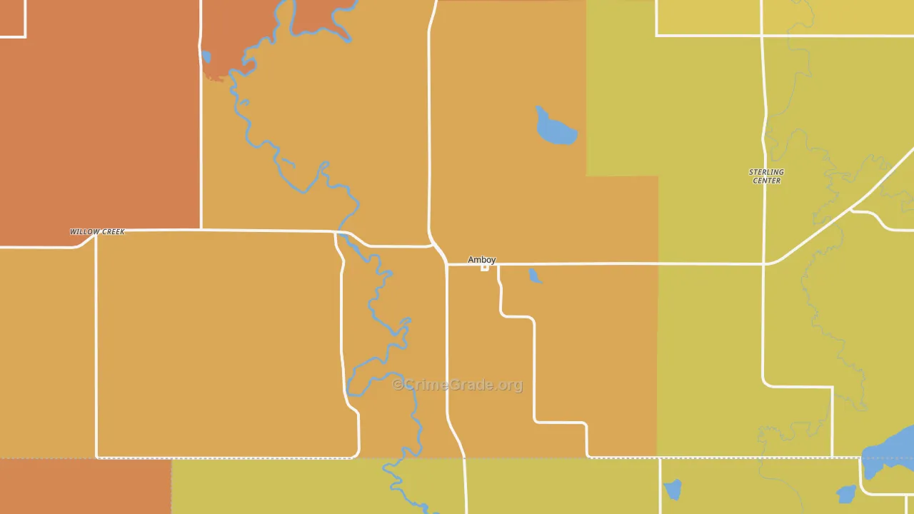 Amboy, MN Map of Murder Rates