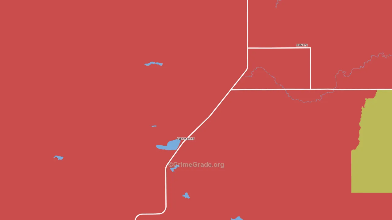Amelia, NE Map of Murder Rates