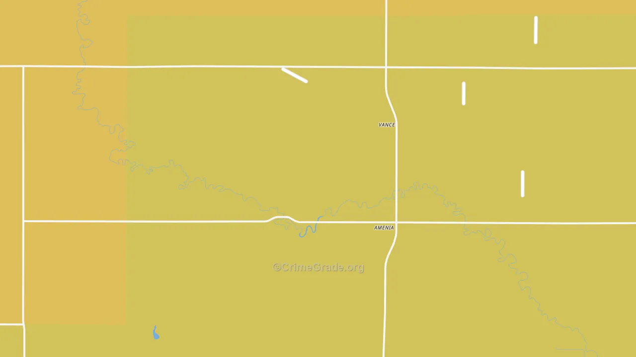 Amenia, ND Map of Murder Rates