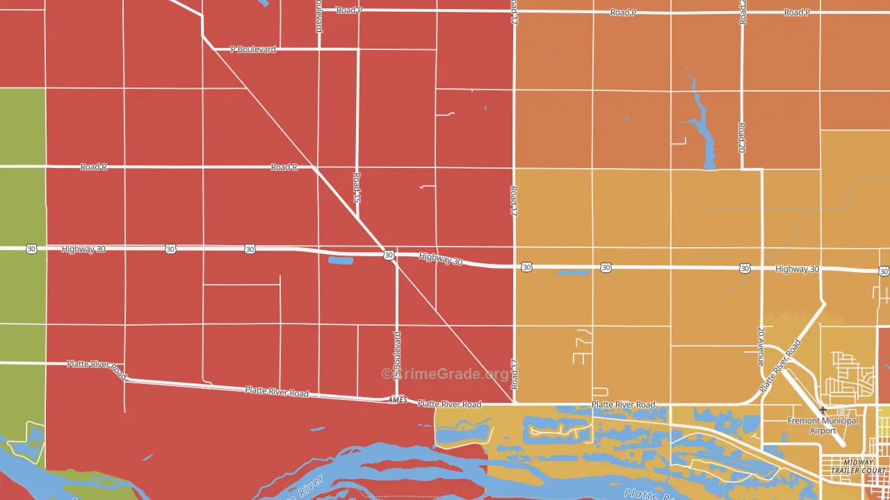 Ames, NE Map of Murder Rates
