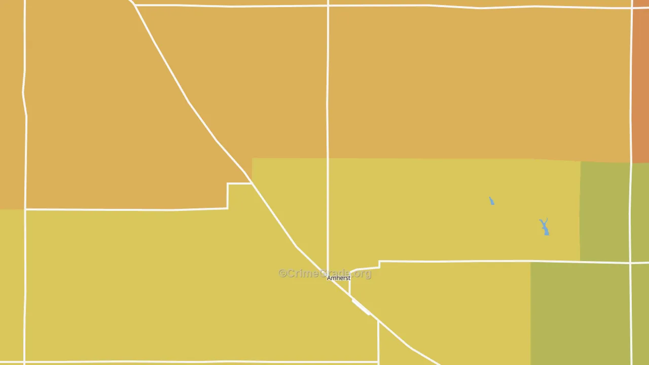 Amherst, NE Map of Murder Rates