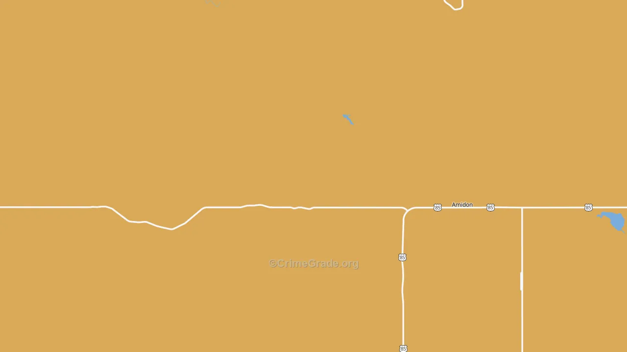 Amidon, ND Map of Murder Rates