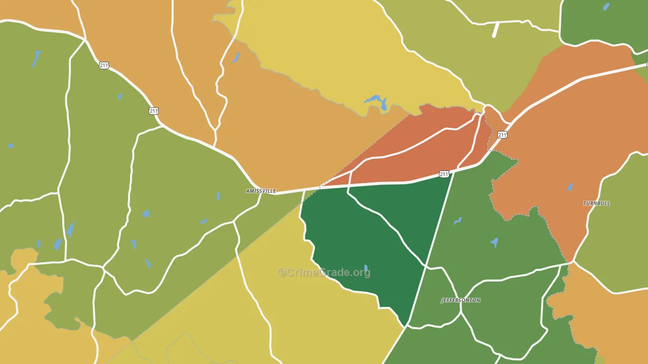 Amissville, VA Map of Murder Rates