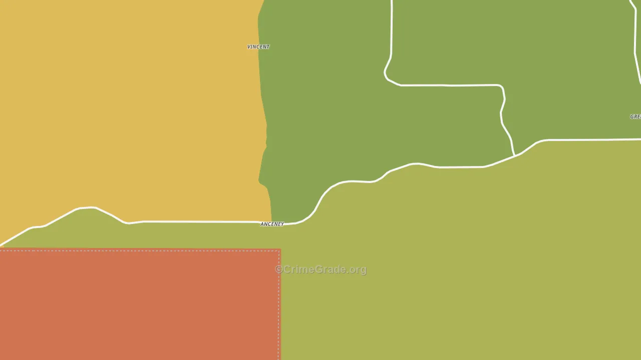 Anceney, MT Map of Murder Rates
