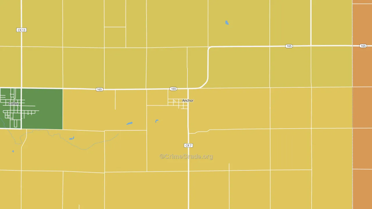 Anchor, IL Map of Murder Rates
