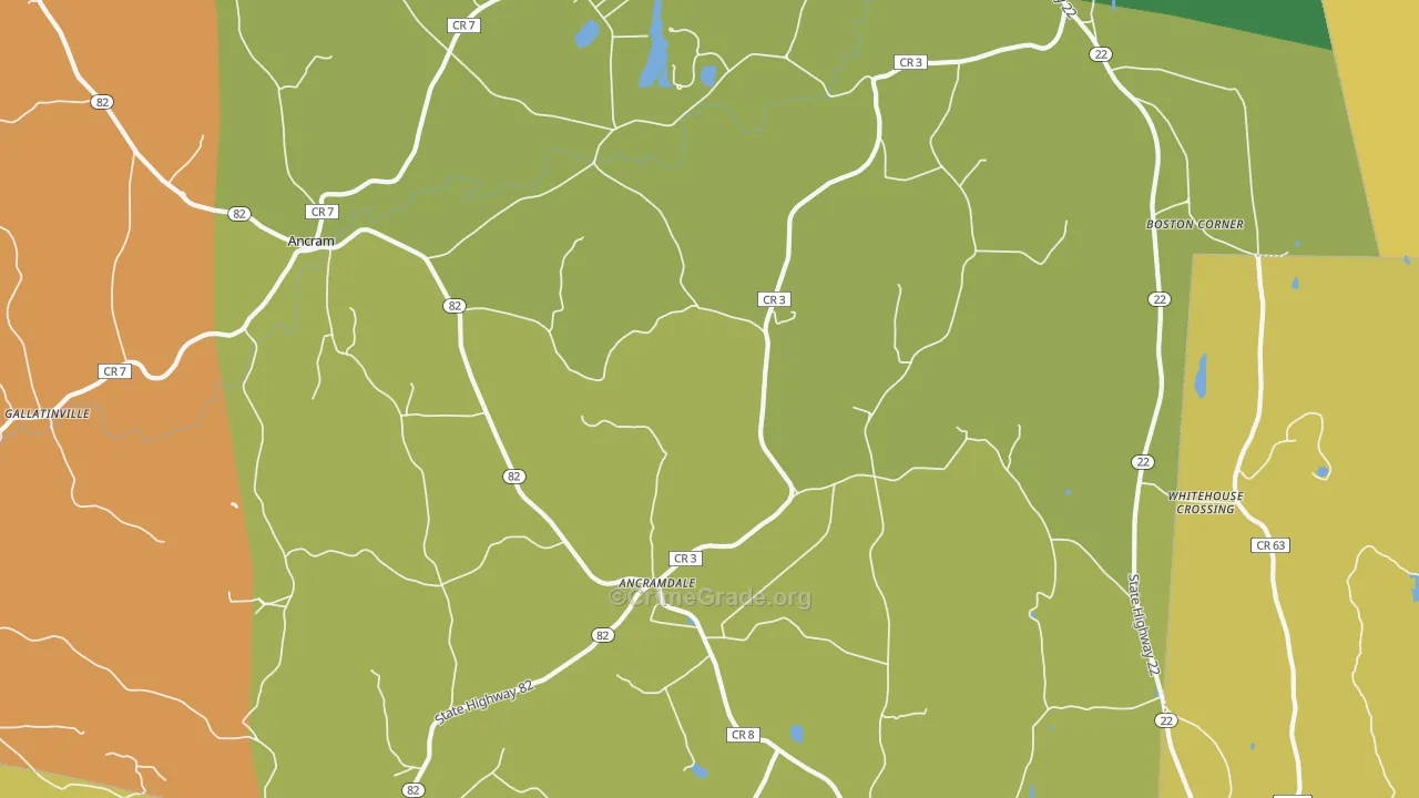 Ancramdale, NY Map of Murder Rates