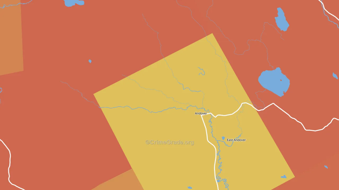 Andover, ME Map of Murder Rates