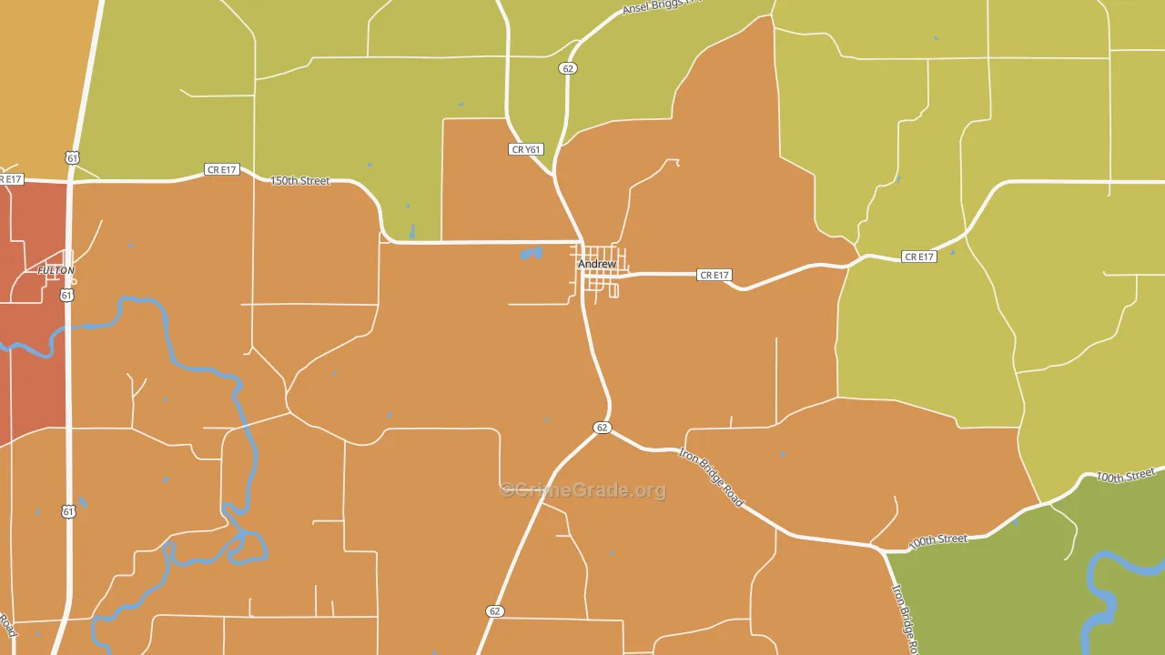Andrew, IA Map of Murder Rates