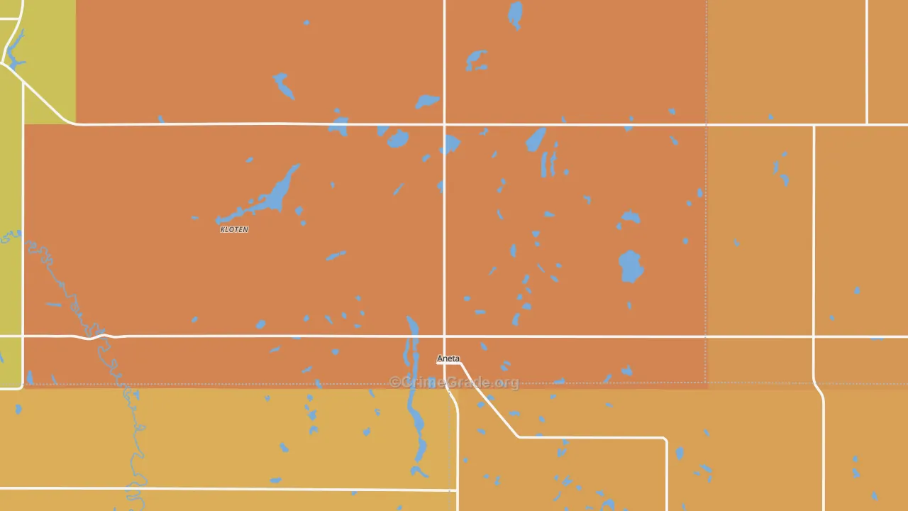 Aneta, ND Map of Murder Rates