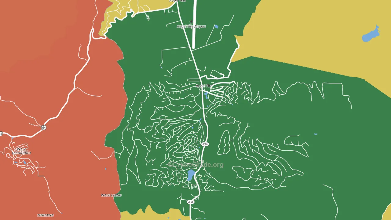Angel Fire, NM Map of Murder Rates
