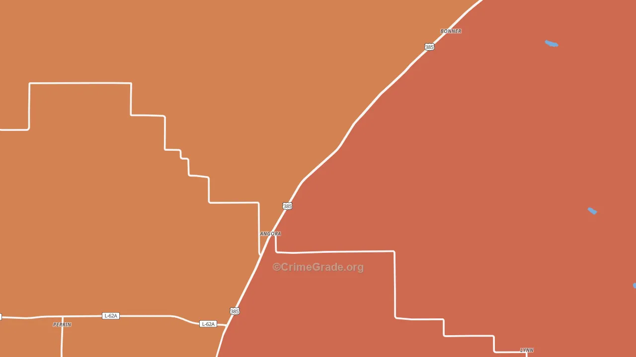 Angora, NE Map of Murder Rates