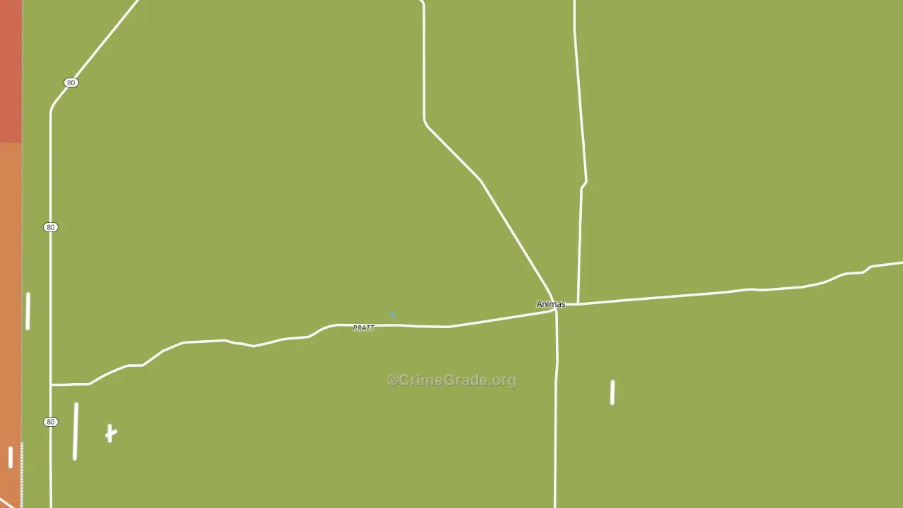 Animas, NM Map of Murder Rates