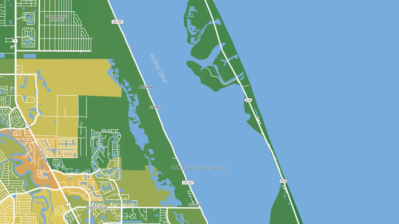 Ankona, FL Map of Murder Rates