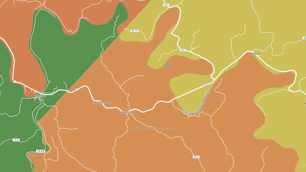 Annamoriah, WV Map of Murder Rates