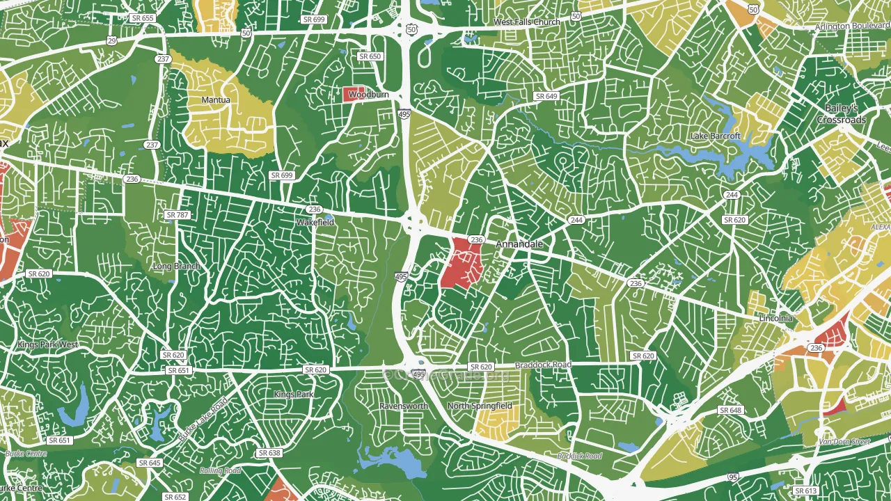 Annandale, VA Map of Murder Rates