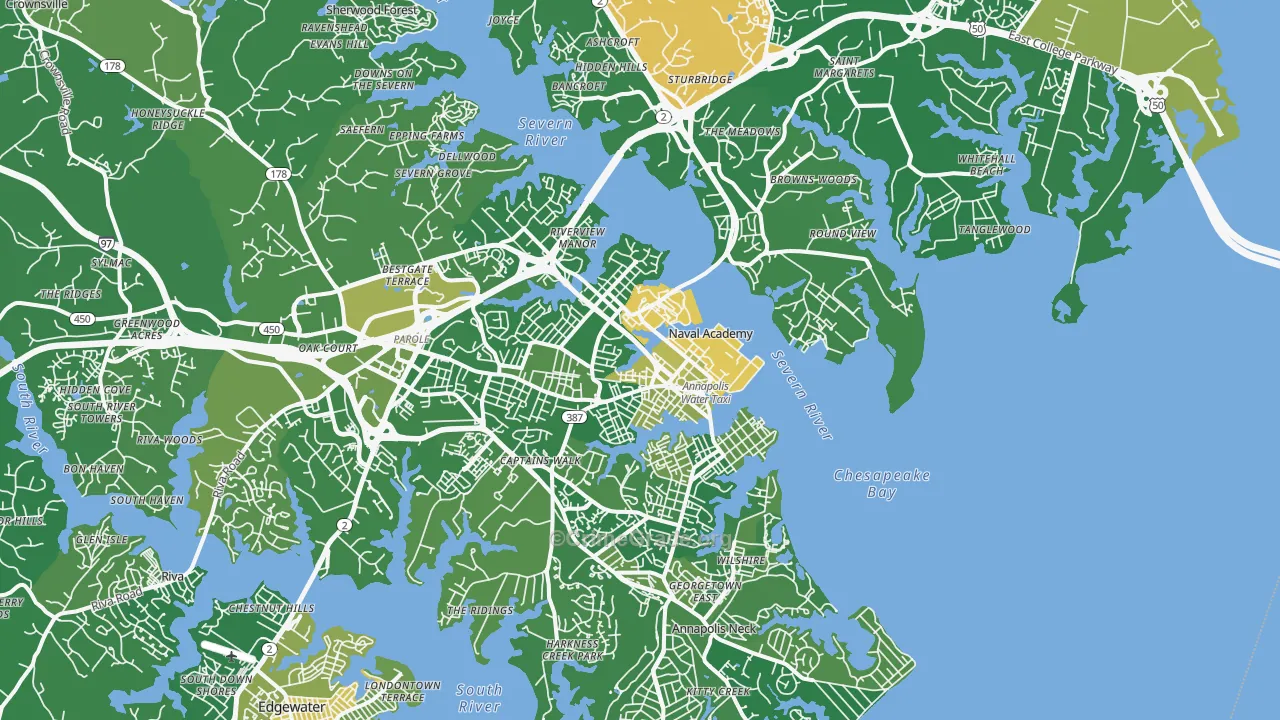 Annapolis, MD Map of Murder Rates