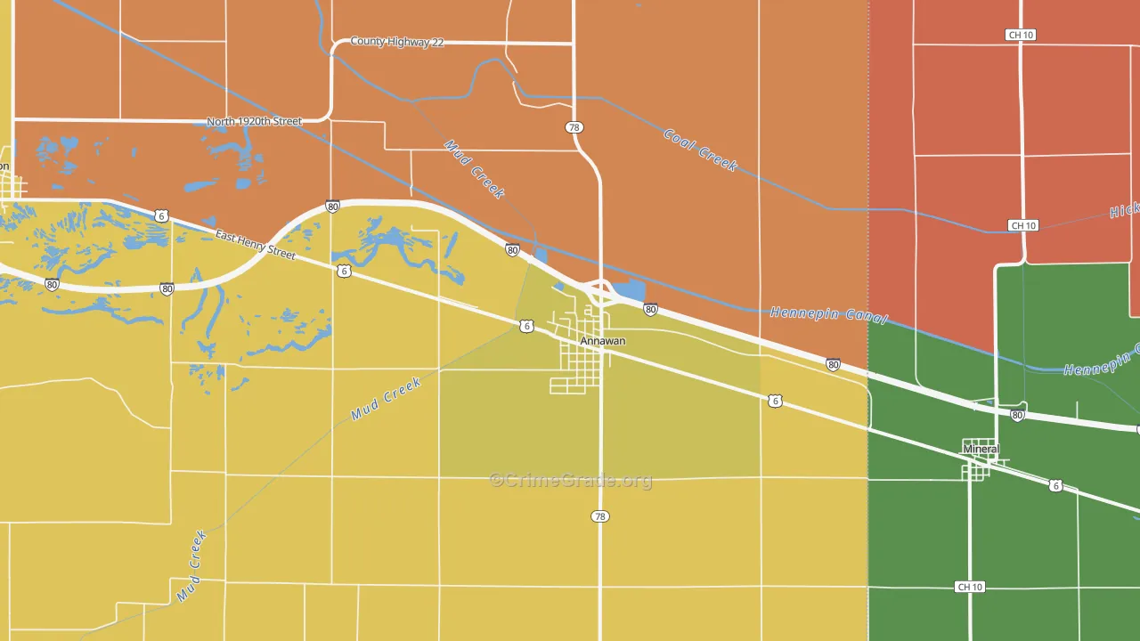 Annawan, IL Map of Murder Rates
