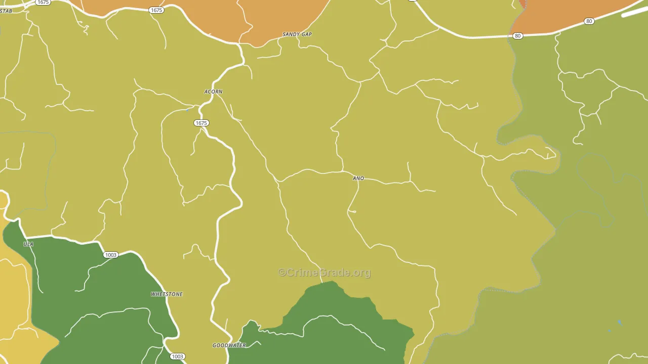 Ano, KY Map of Murder Rates