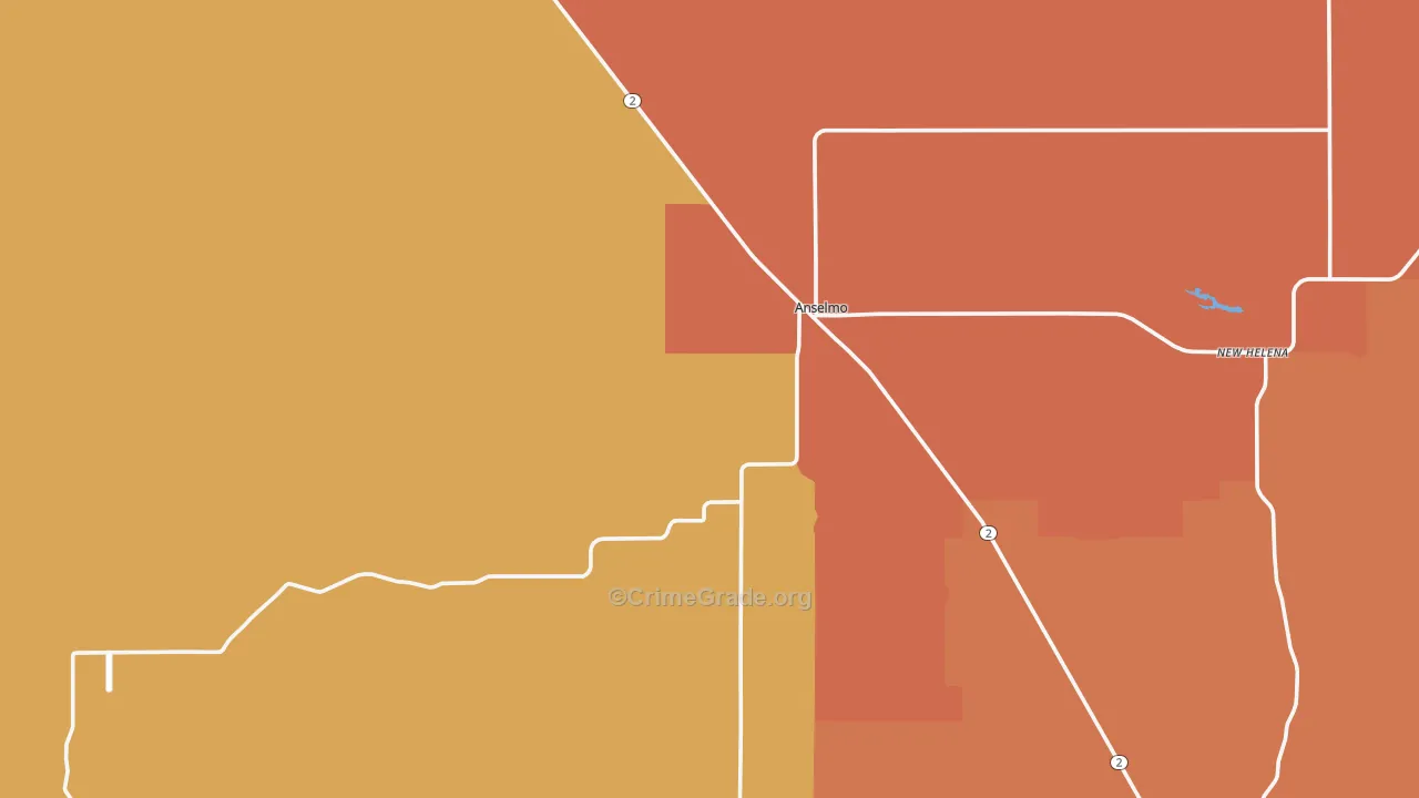 Anselmo, NE Map of Murder Rates