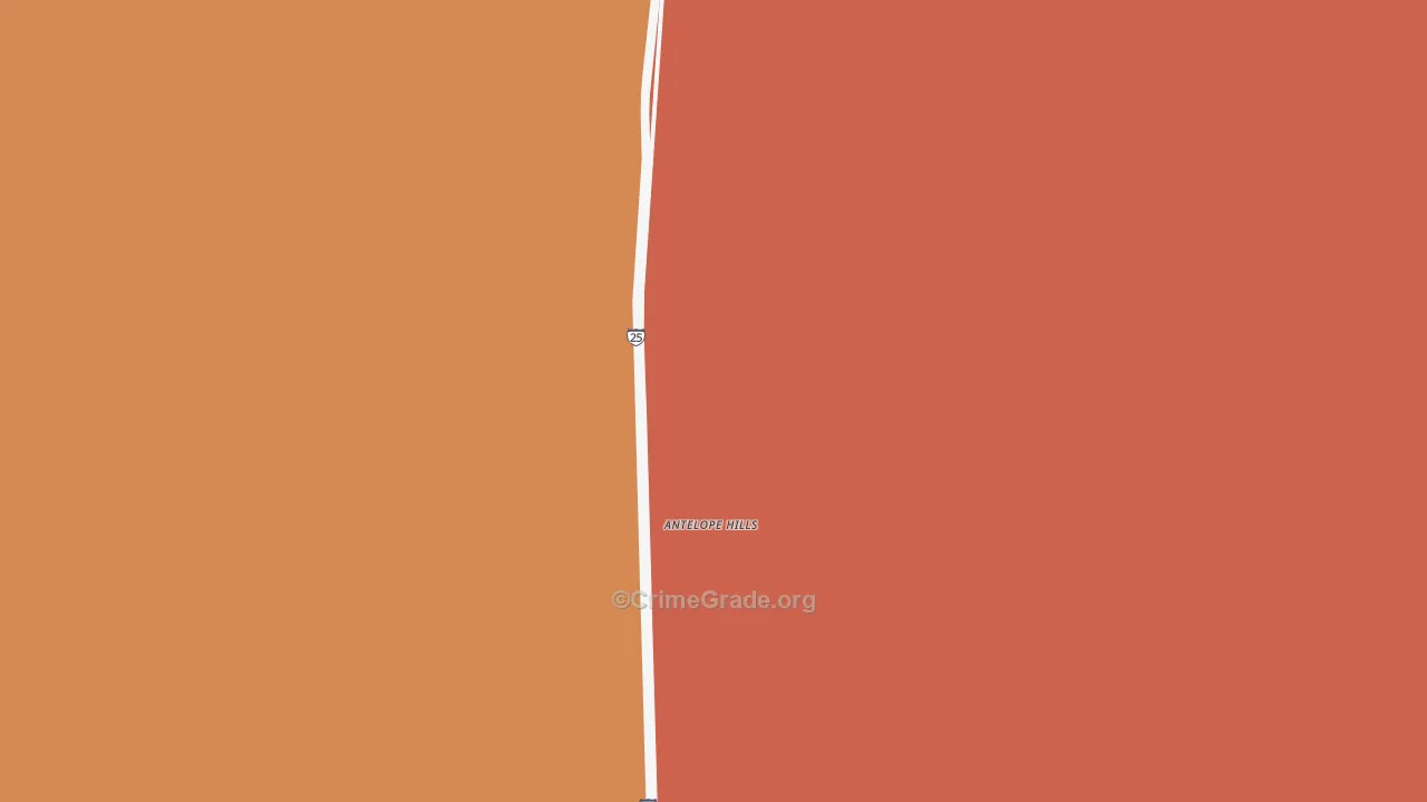 Antelope Hills, WY Map of Murder Rates