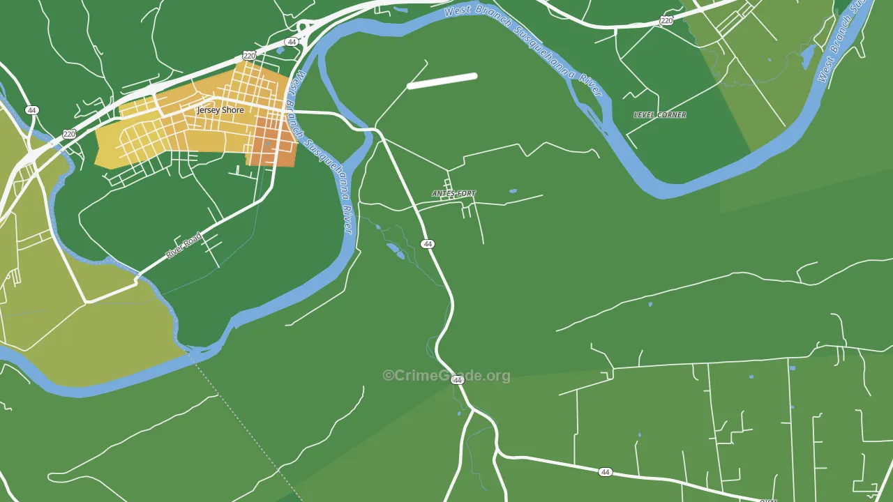 Antes Fort, PA Map of Murder Rates