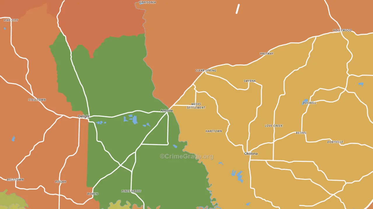 Antoine, AR Map of Murder Rates