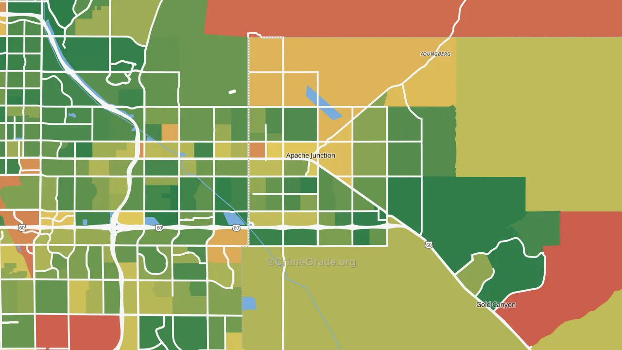 Apache Junction, AZ Map of Murder Rates