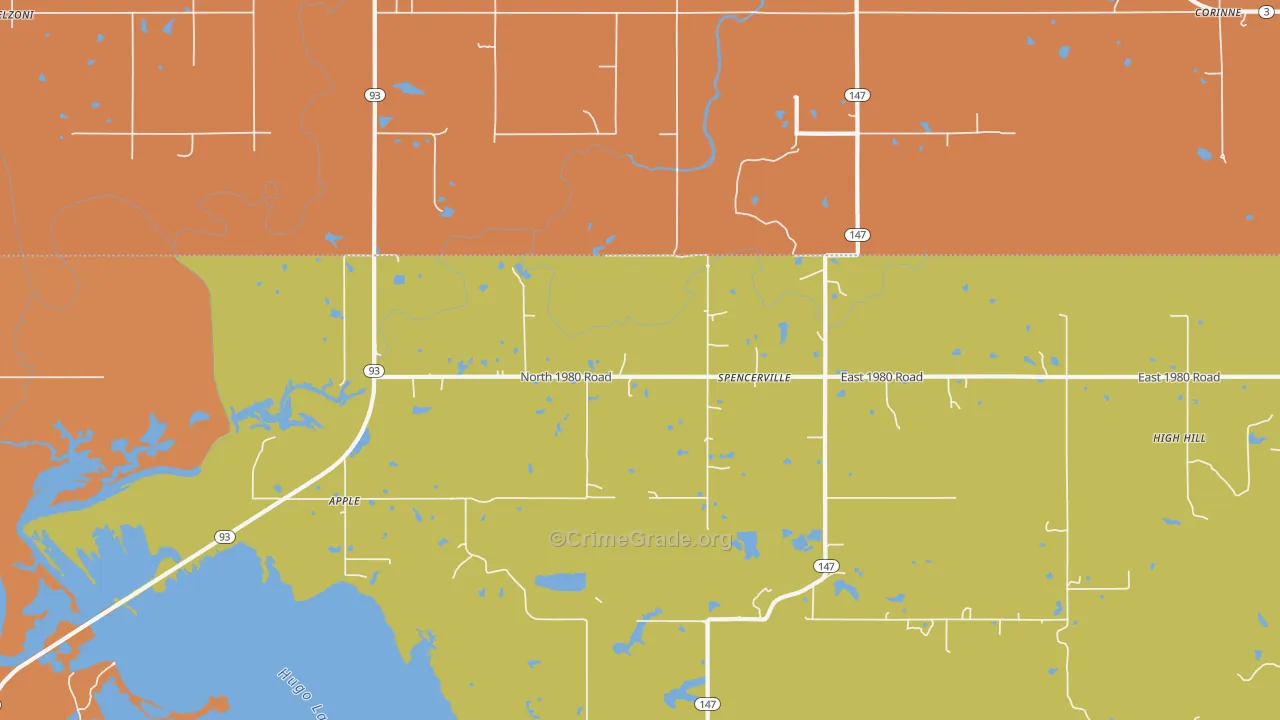 Apple, OK Map of Murder Rates