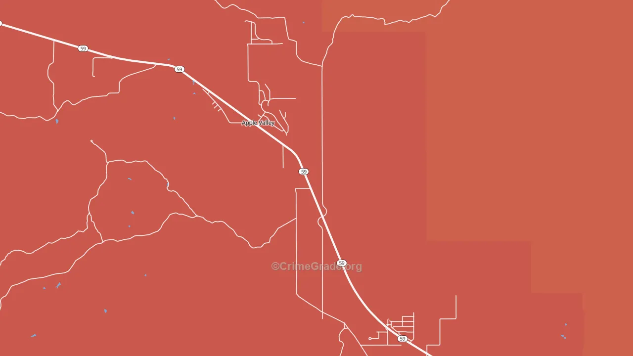 Apple Valley, UT Map of Murder Rates