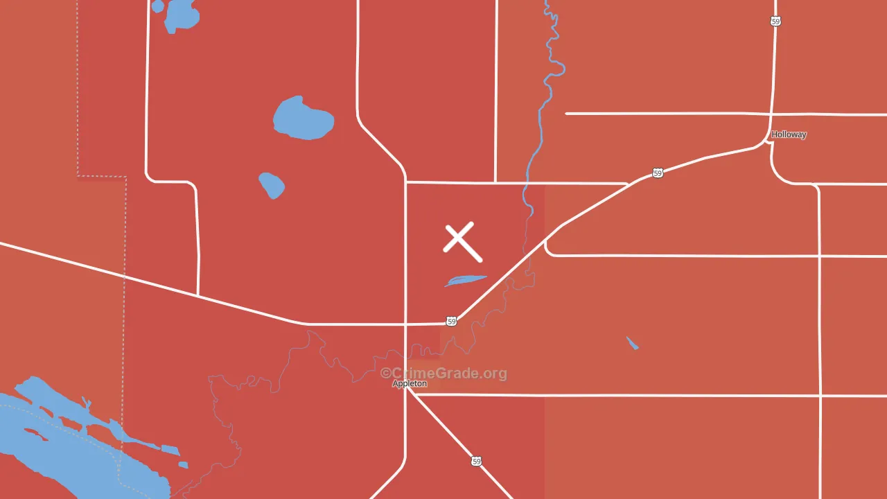 Appleton, MN Map of Murder Rates