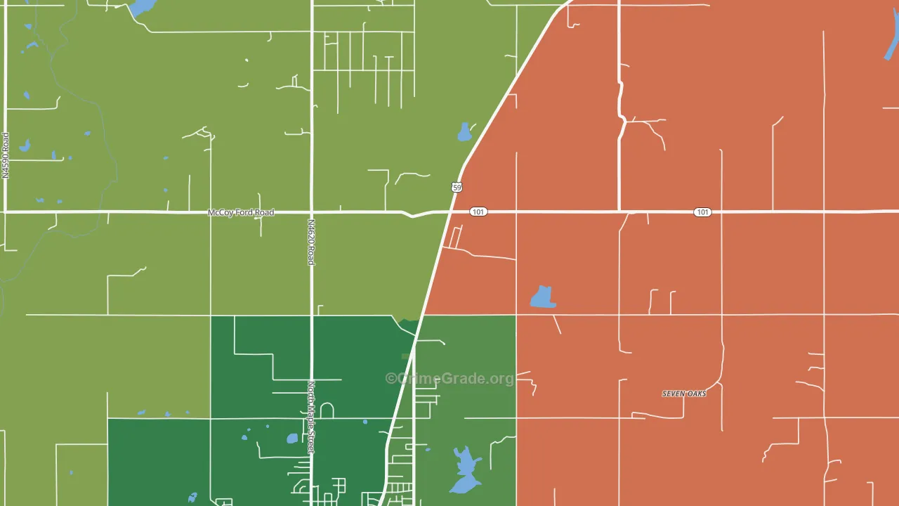 Aqua Park, OK Map of Murder Rates