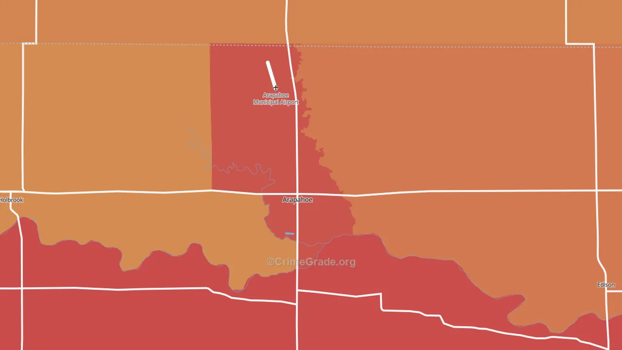 Arapahoe, NE Map of Murder Rates