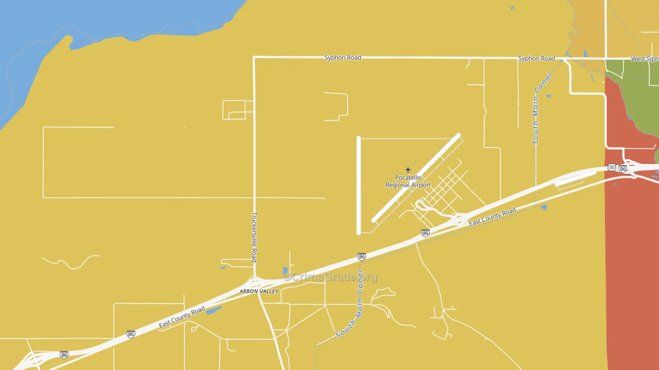 Arbon Valley, ID Map of Murder Rates