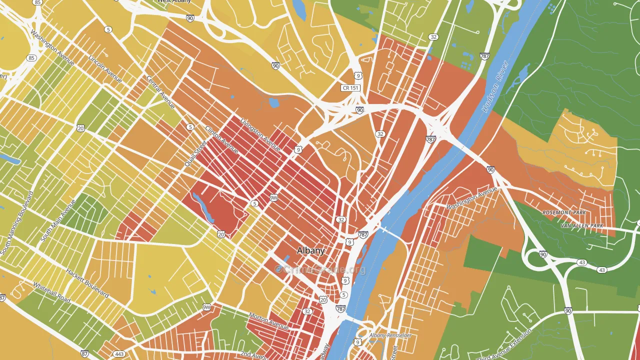Arbor Hill, Albany, NY Map of Murder Rates