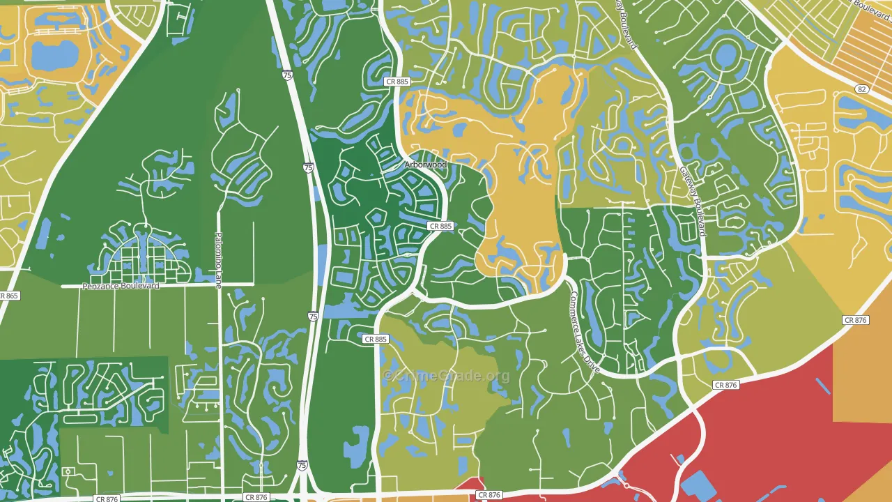 Arborwood, Fort Myers, FL Map of Murder Rates