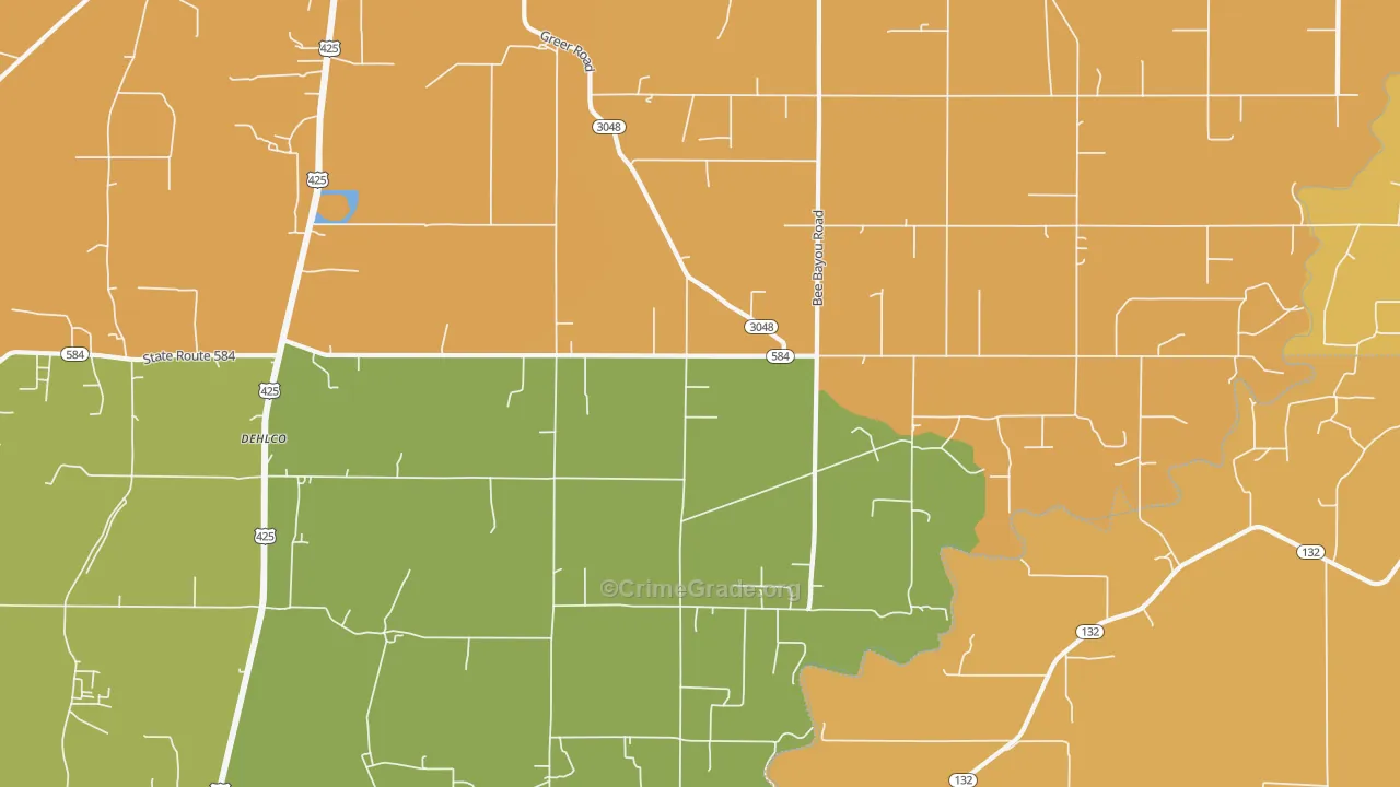 Archibald, LA Map of Murder Rates