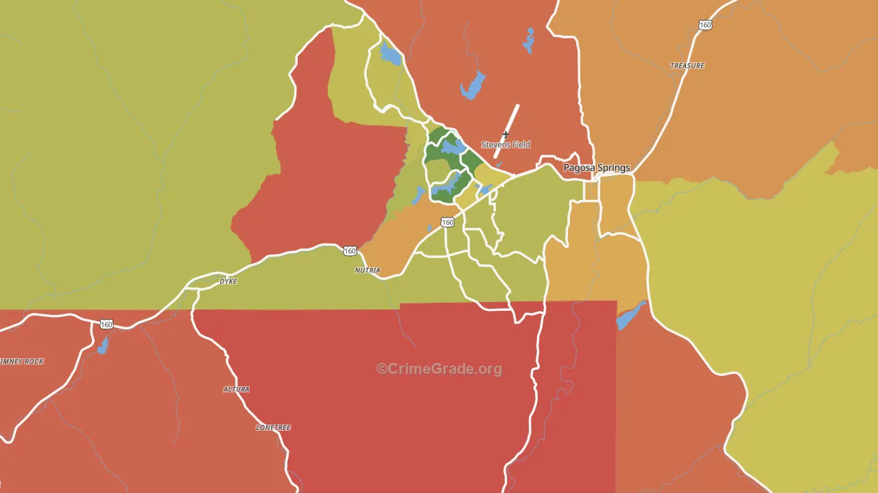 Archuleta County, CO Map of Murder Rates
