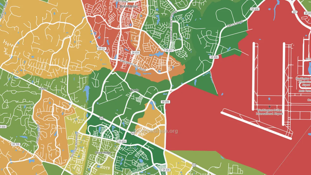Arcola, VA Map of Murder Rates