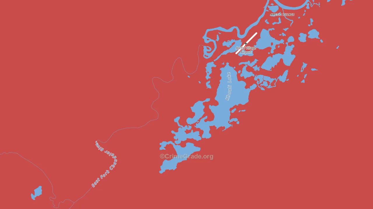 Arctic Village, AK Map of Murder Rates