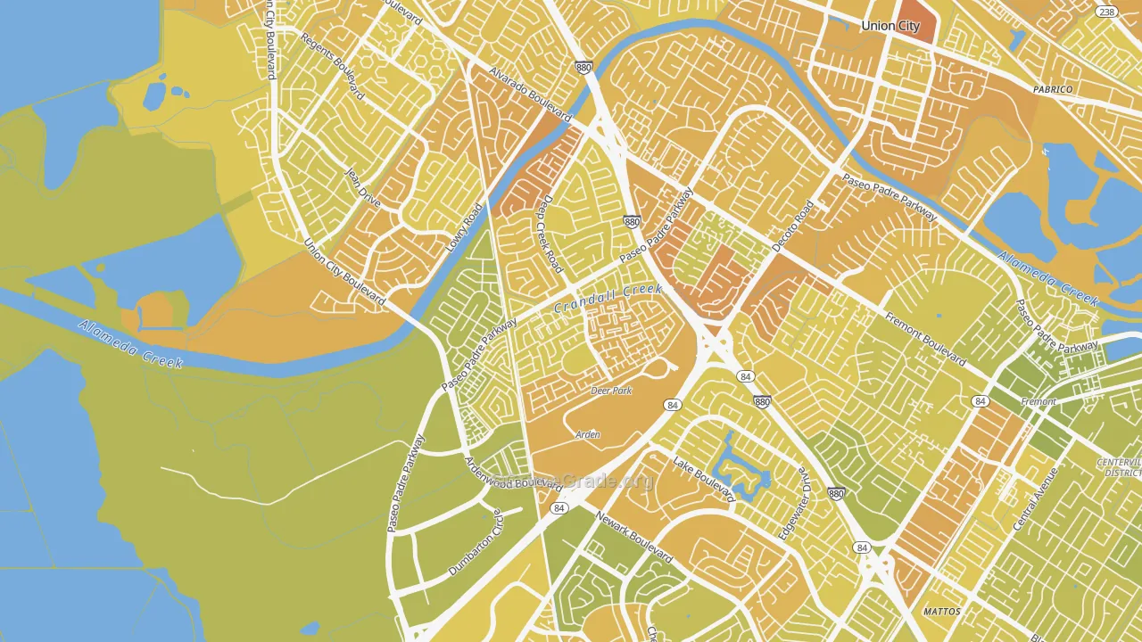 Ardenwood, Fremont, CA Map of Murder Rates