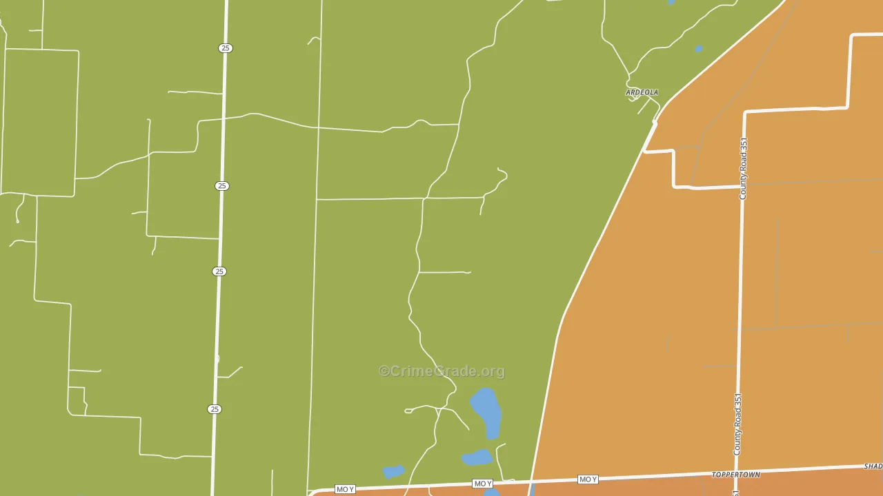 Ardeola, MO Map of Murder Rates