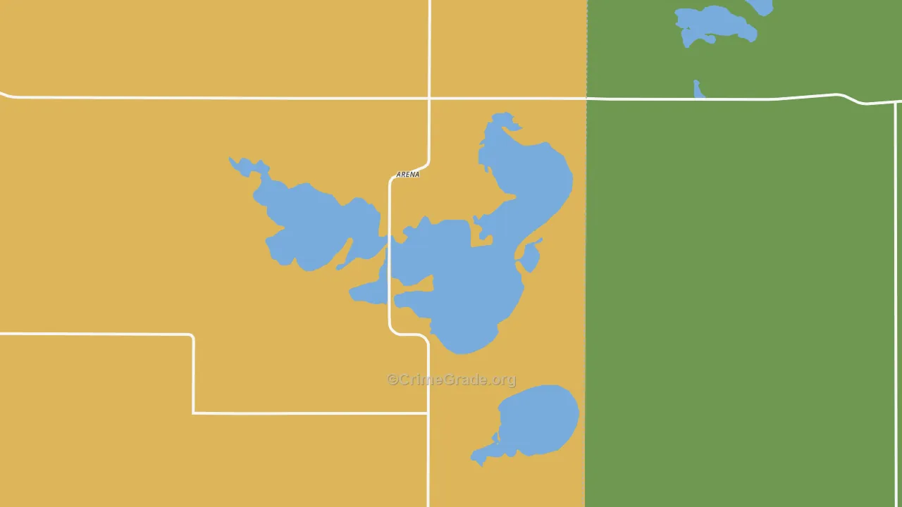 Arena, ND Map of Murder Rates