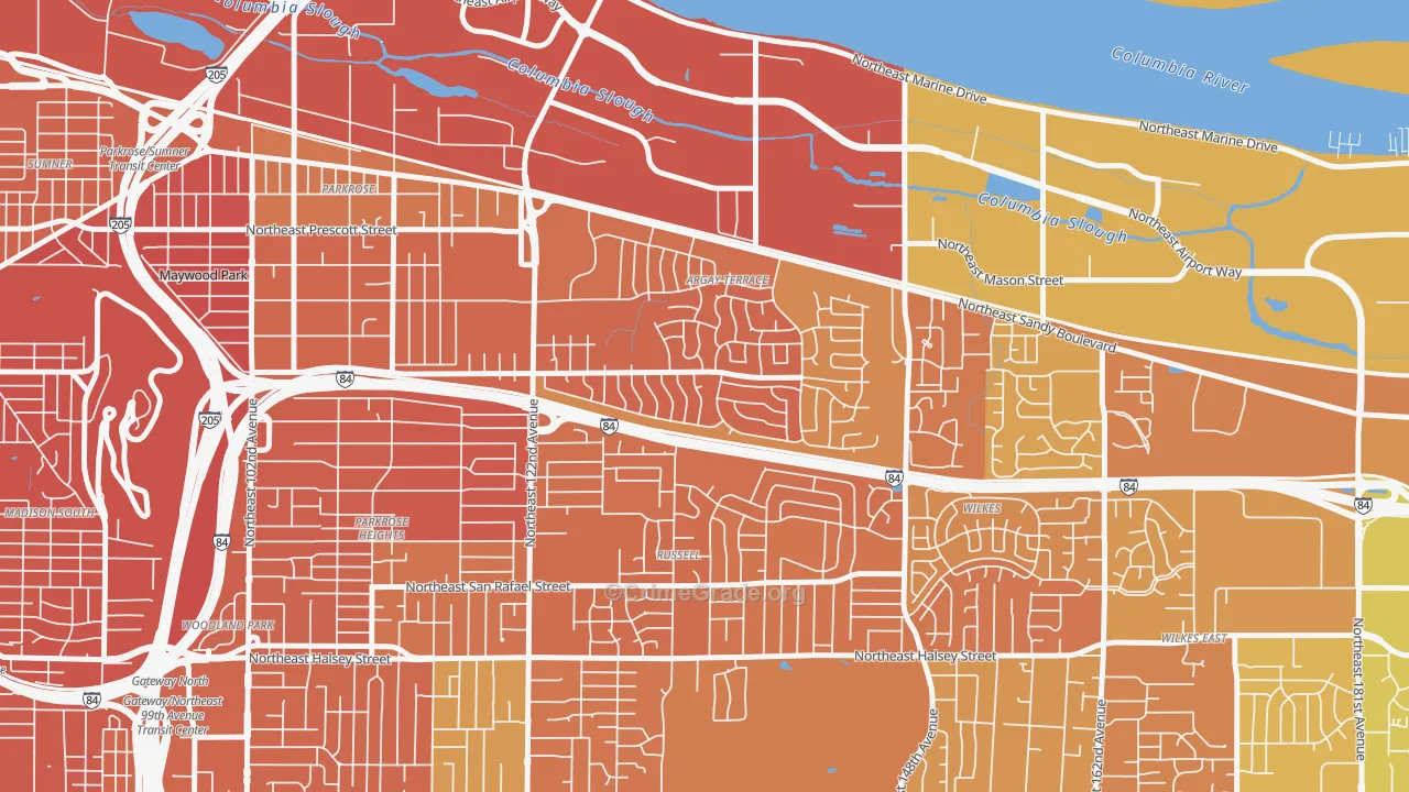 Argay, Portland, OR Map of Murder Rates