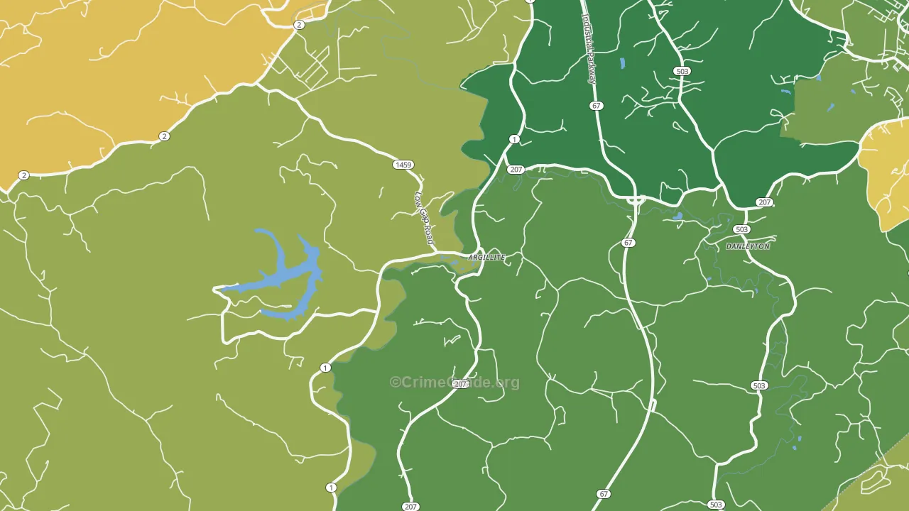 Argillite, KY Map of Murder Rates