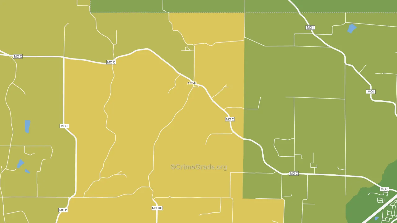 Argo, MO Map of Murder Rates