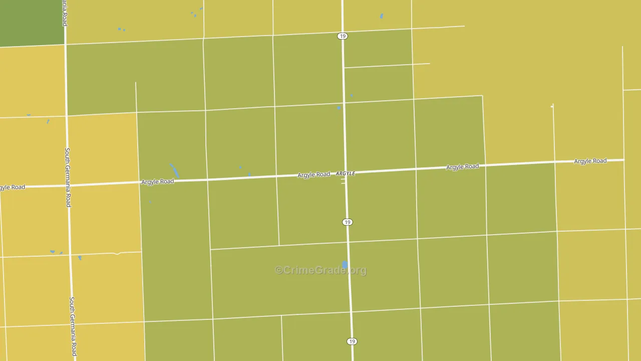 Argyle, MI Map of Murder Rates